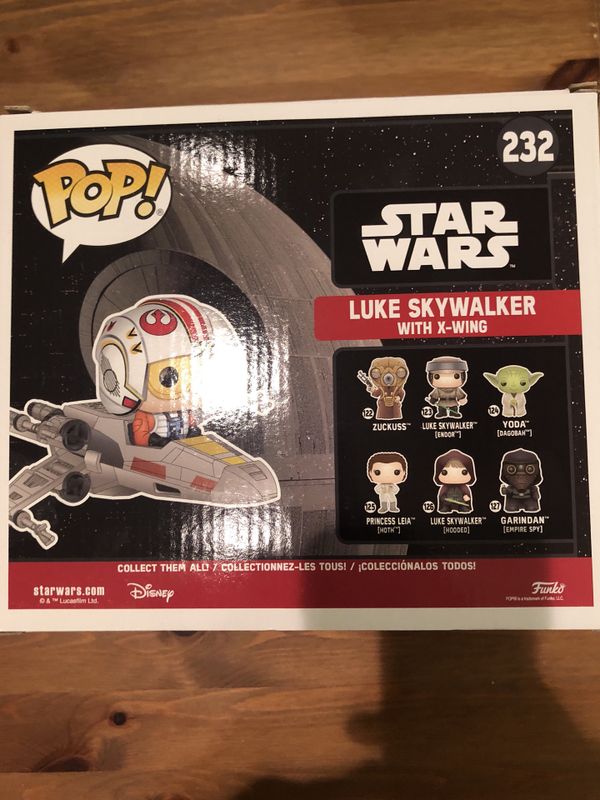 luke skywalker with x wing funko pop