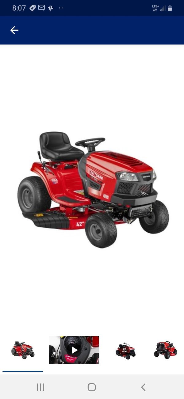 Craftsman t110 17.5 hp Manuel gear 42 in riding lawn mower with mulch