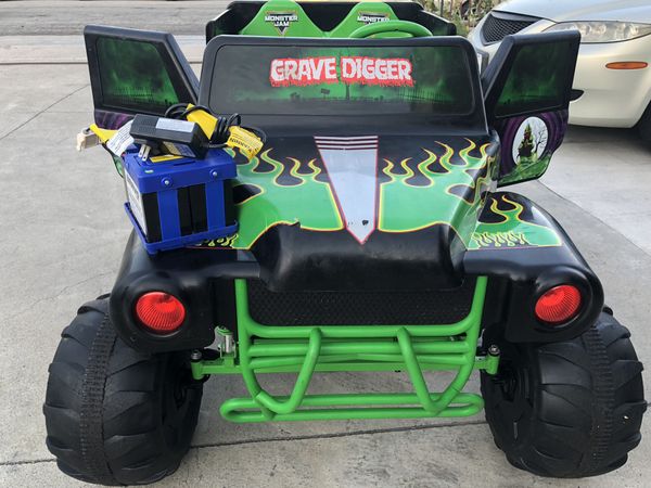 Grave Digger 24volt Electric Kids Ride On Cars Wheels For In Grave Digger 24volt Electric Kids Ride On Cars Wheels