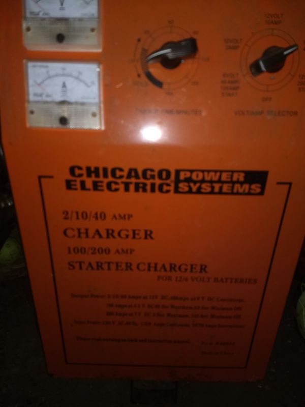 Chicago Electric Power Systems Charger 2/10/40 amp item 46944 for Sale