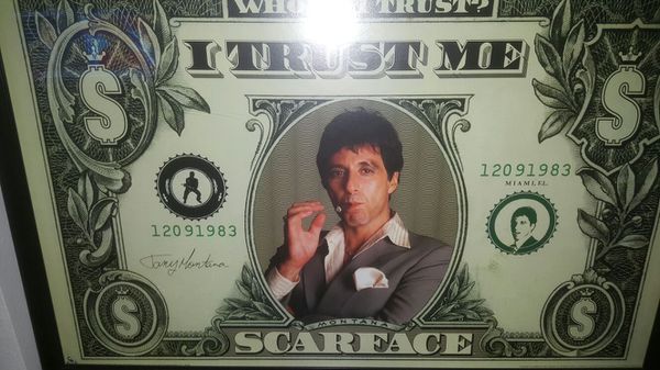 Scarface framed poster Tony Montana 