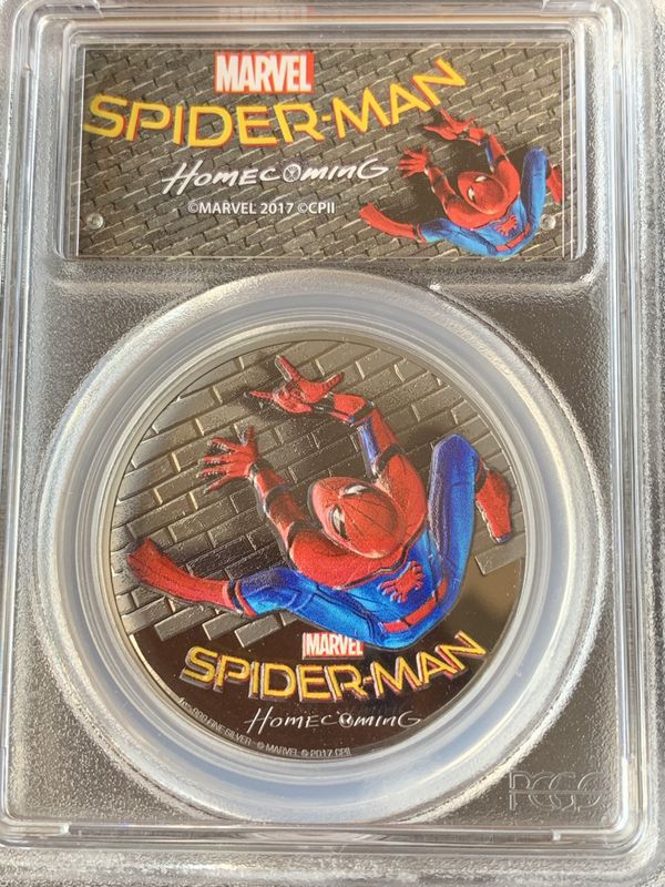 2017 SPIDER-MAN 1oz SILVER COIN PCGS PR70 DCAM for Sale in