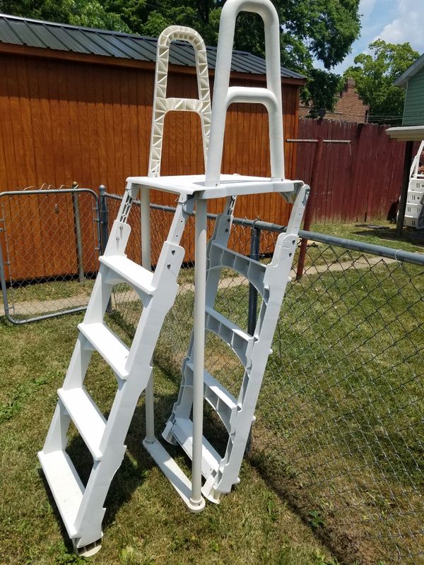 used above ground pool ladders