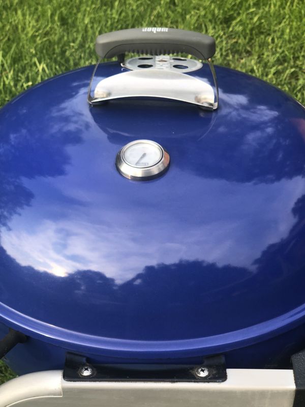 weber slate blue performer deluxe charcoal grill