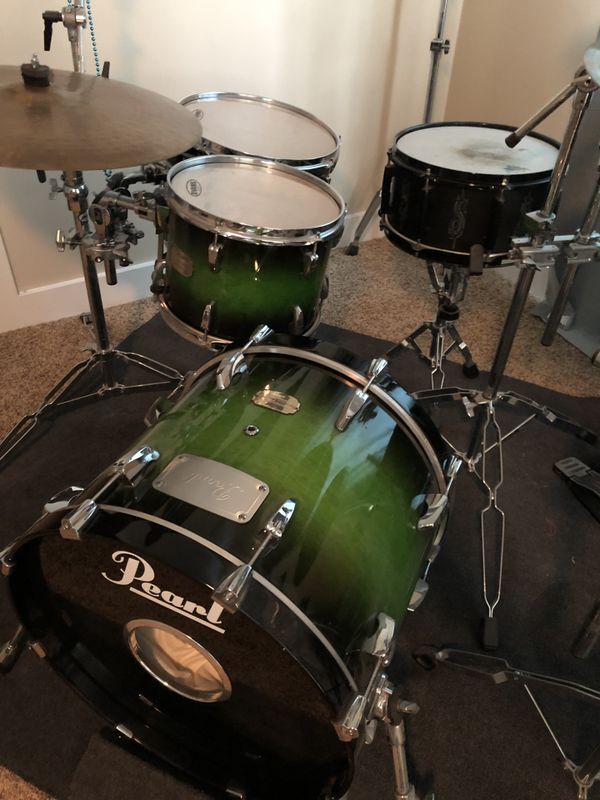 Pearl Session Custom SMX in Green Burst Drum Set for Sale in Houston