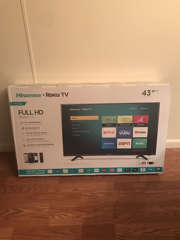 Hisense 43 Class FHD (1080P) Roku Smart LED TV (43H4030F) for Sale in ...