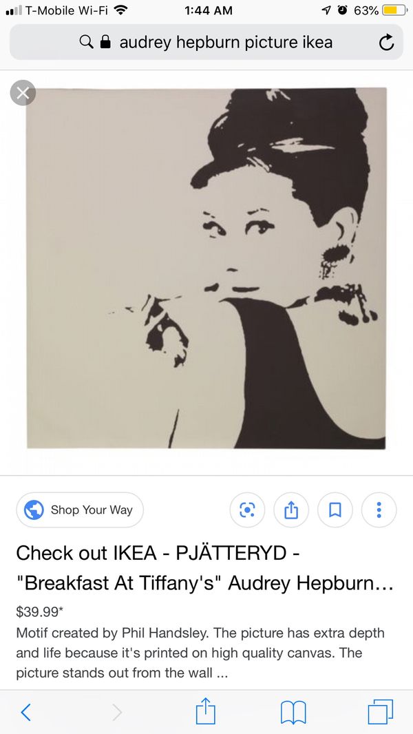 Audrey Hepburn Canvas Painting IKEA for Sale in Miramar, FL - OfferUp