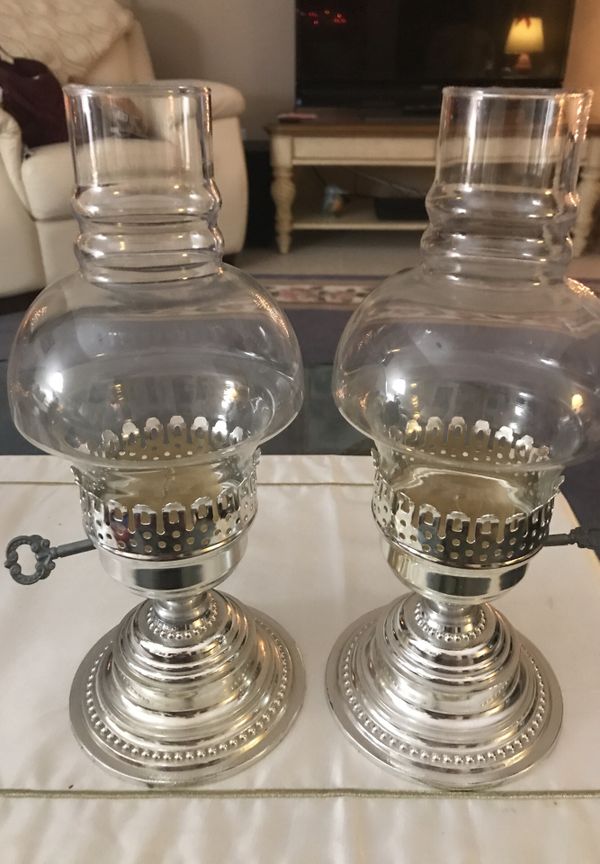 Silver finish hurricane lamps for Sale in Melbourne, FL OfferUp