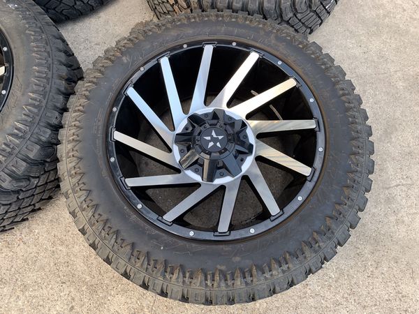 Like New 20x10 Off Road Rims and All Terrain Tires 5 Lug Wheels will ...