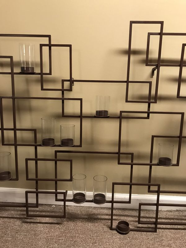 Crate And Barrel Circuit Metal Wall Candle Holder