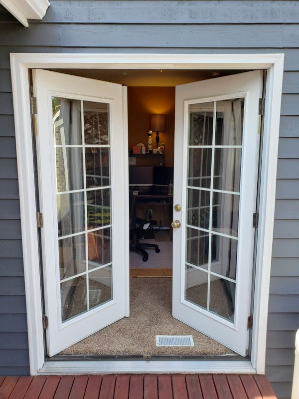 JELDWEN 60x80 french doors w/frame for Sale in Lynnwood, WA OfferUp