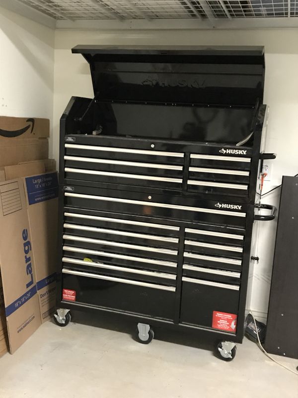 Husky Tool Chest Tool Box 52 Wide 18 Drawer 65 Tall Tool Cabinet 
