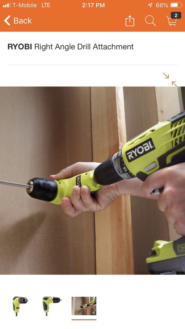 RYOBI Right Angle Drill Attachment’ 90 degrees drill attachment regular