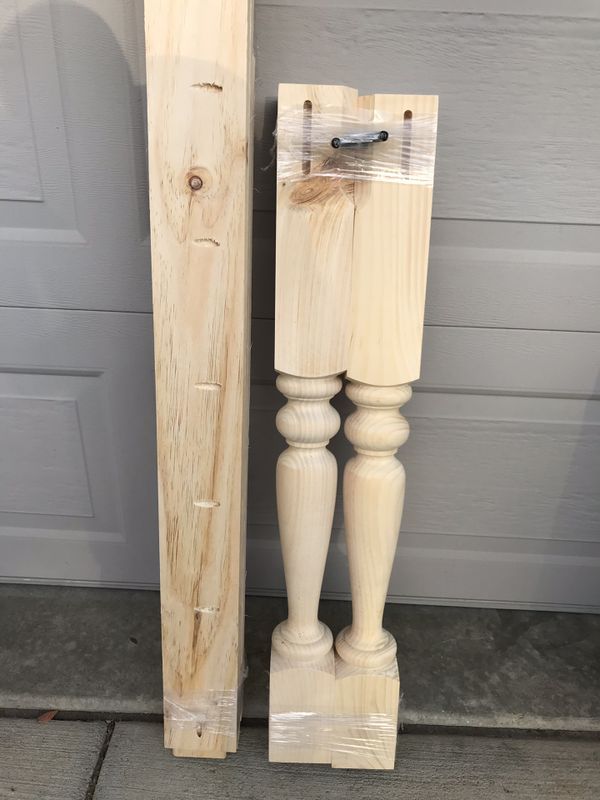 Unfinished Kitchen Island Legs and Skirting for Sale in Sacramento, CA