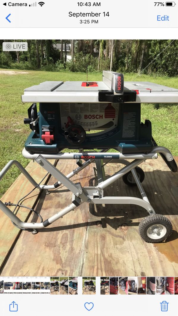 Bosch TS3000 table saw with stand for Sale in Riviera Beach, FL OfferUp