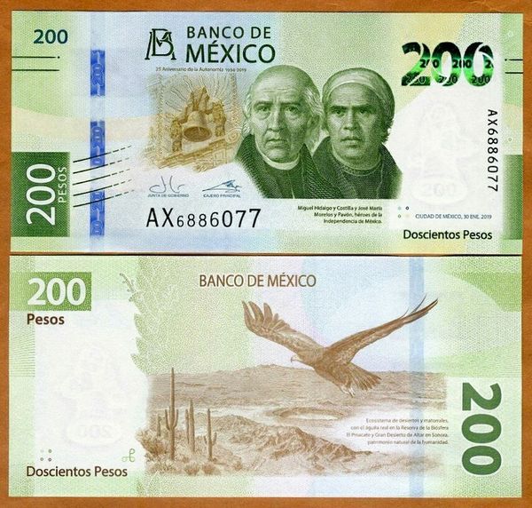 mexico-mexican-new-design-200-pesos-uncirculated-bill-banknote-currency