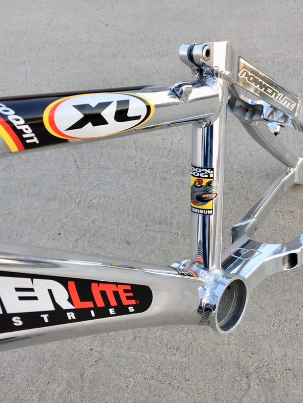 1998 POWERLITE 20” P61 COQPIT XL 6061 ALUMINUM USA MADE BMX FRAME GT