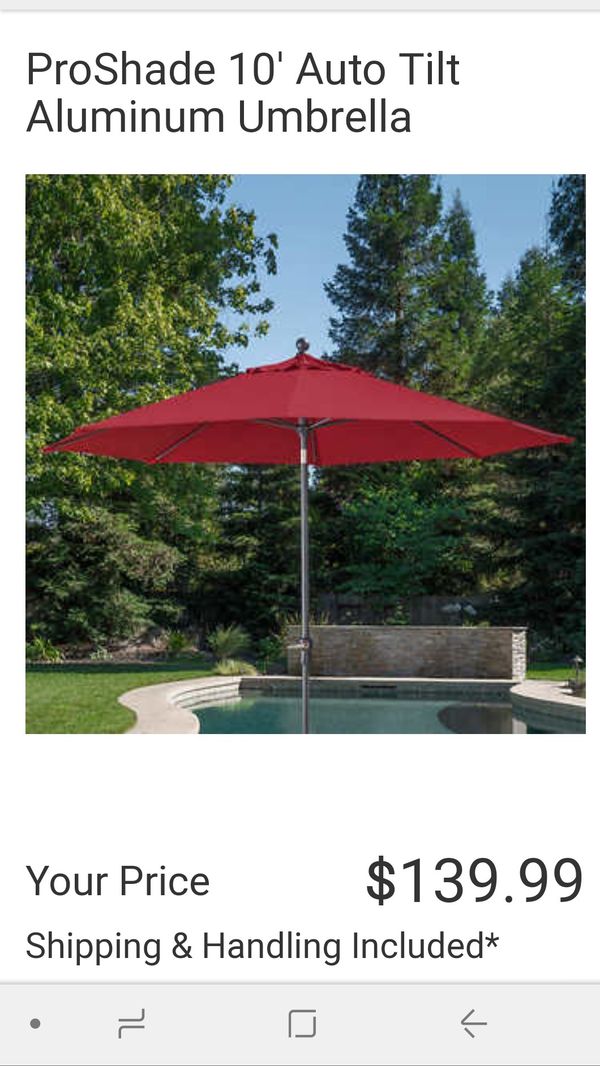 Proshade 10 Auto Tilt Aluminum Umbrella For Sale In Modesto Ca Offerup