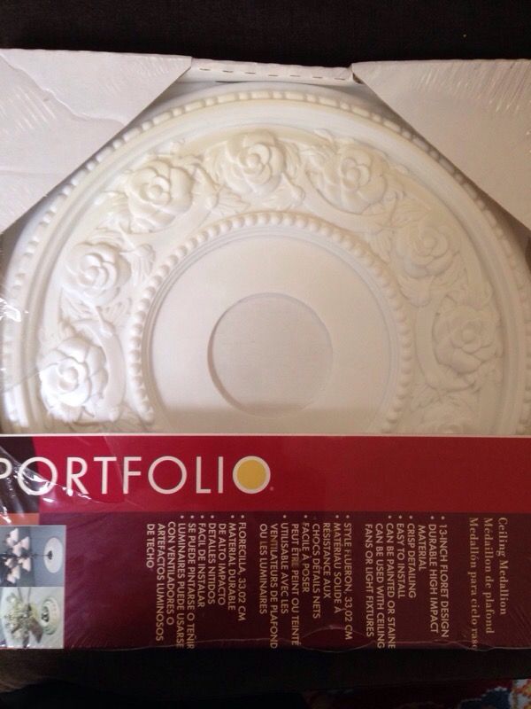 Portfolio Ceiling Medallion Rose Floret 13 Inch No 195693 For