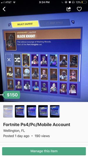 fortnite account rare for sale in wellington fl - manage fortnite account