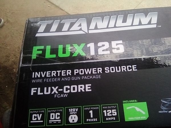 titanium easy flux 125 amp welder aluminum