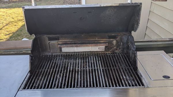 Master forge 5 burner grill with side sear burner rotisserie burner ...