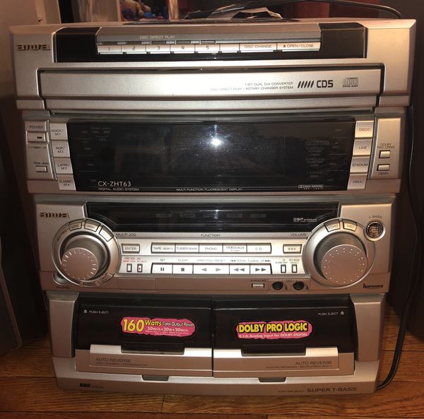 Aiwa CX-ZHT63 - 5 CD changer, dual cassette, AM/FM Player for Sale in ...