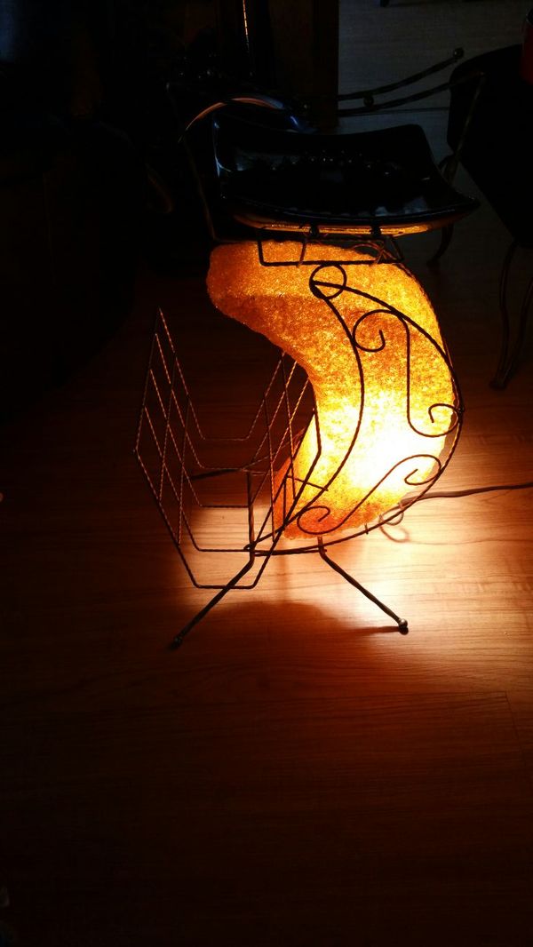 Vintage Retro Rare Spaghetti Moon Magazine Rack Floor Standing Ashtray