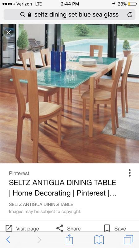 Seltz Antigua Glass Dining Set and Buffet Table for Sale in San