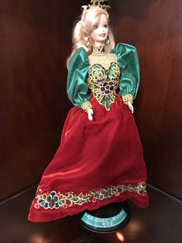 holiday jewel porcelain barbie doll