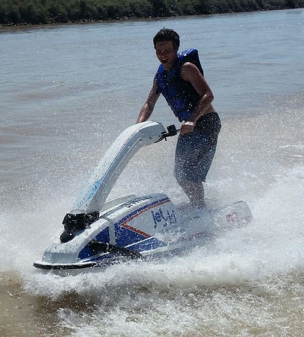 1981 Kawasaki 440 jet skis ski jetski with custom double trailer for