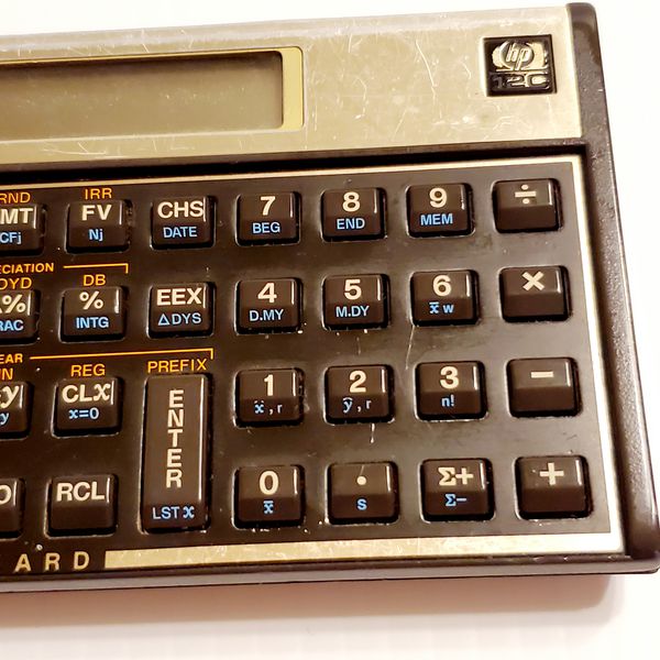 hewlett packard hp 12c financial calculator