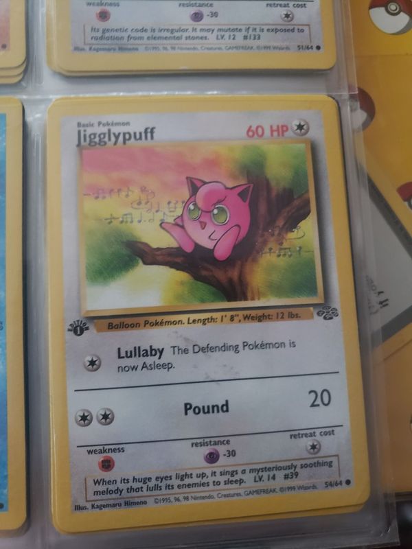 1st Edition Jigglypuff Base Set Jungle Pokemon Card for Sale in ...