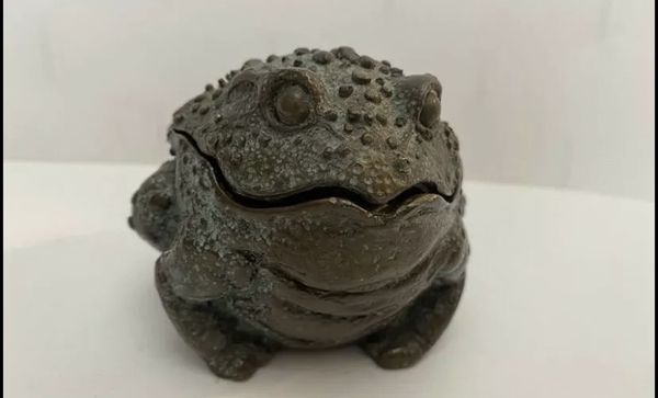 MAITLAND-SMITH BRONZE FROG & TURTLE COLLECTIBLE CONTAINERS TRINKET