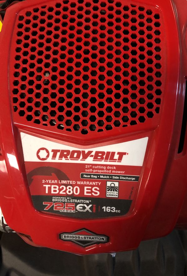 TroyBilt TB280 ES 163cc 21in Selfpropelled Gas Lawn Mower with