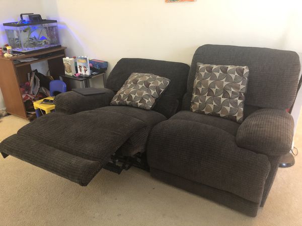 Bobs Furniture Reclining Sofa Set For Sale In Fairfax Va Offerup