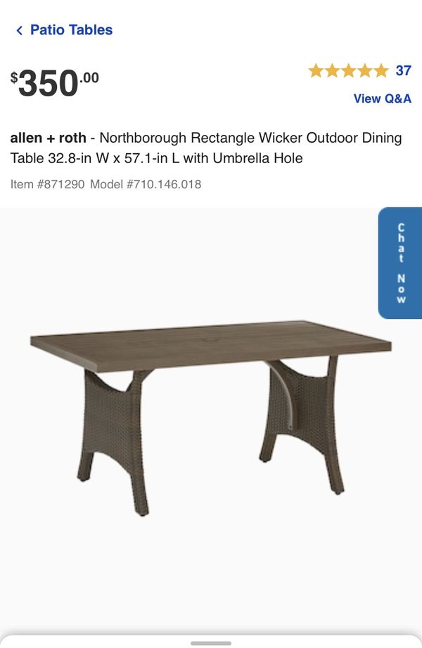 Allen Roth Outdoor Patio Table For Sale In Sunnyvale Ca Offerup