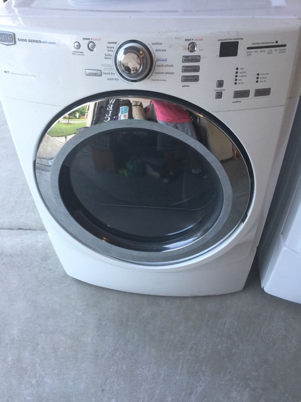 Washer and Dryer Set Maytag 5000 Series with Steam Front Load Stackable
