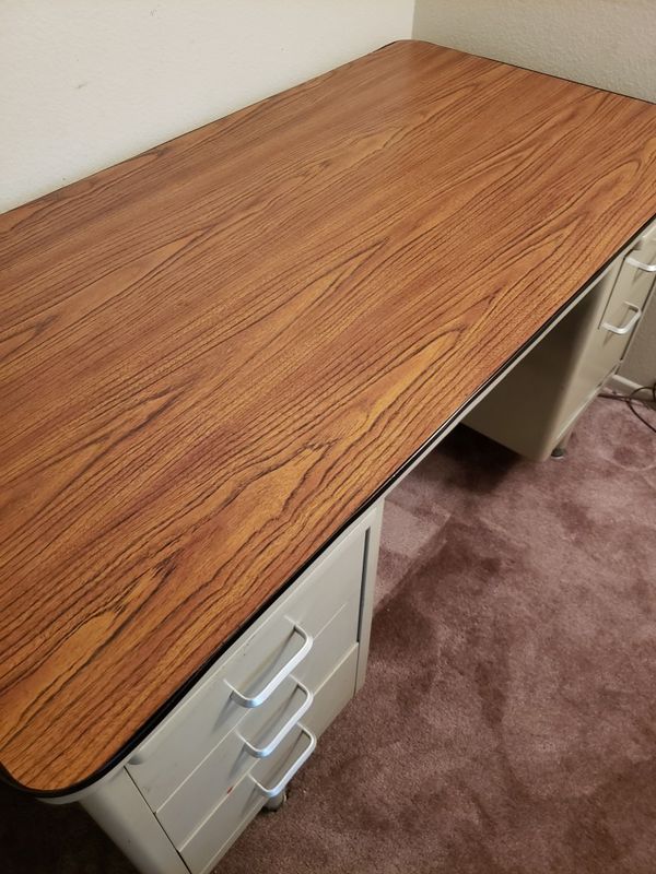 Vintage Steelcase Industrial Tanker Desk for Sale in Riverside, CA