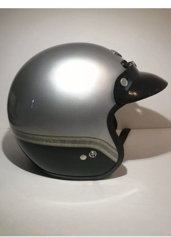 Harley Davidson Motorcycle Helmet 100th Anniversary Silver Black Size