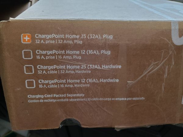 ChargePoint Home EV Vehicle Charger 25 (32A) System and 25' Cord for
