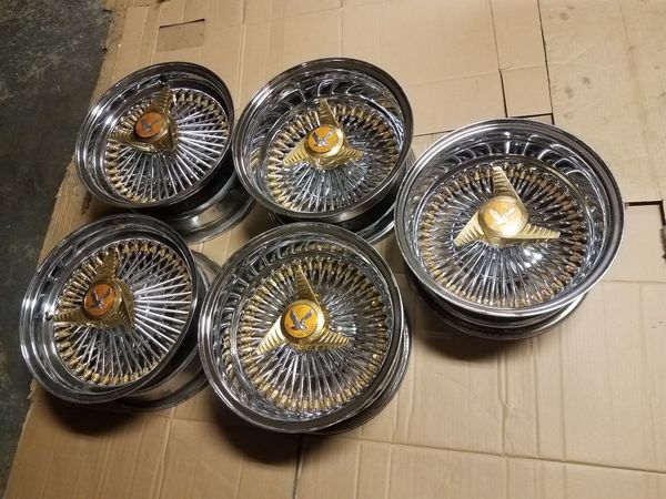 14x7 Roadster 80 spoke wire wheels made in USA cash or trade 13x7 ...