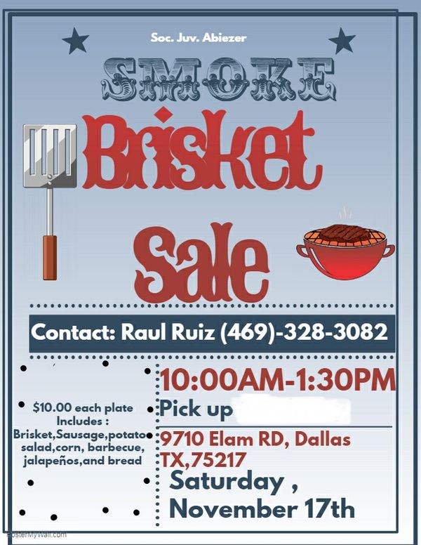smoked-brisket-plates-church-fundraiser-saturday-11-17-for-sale-in