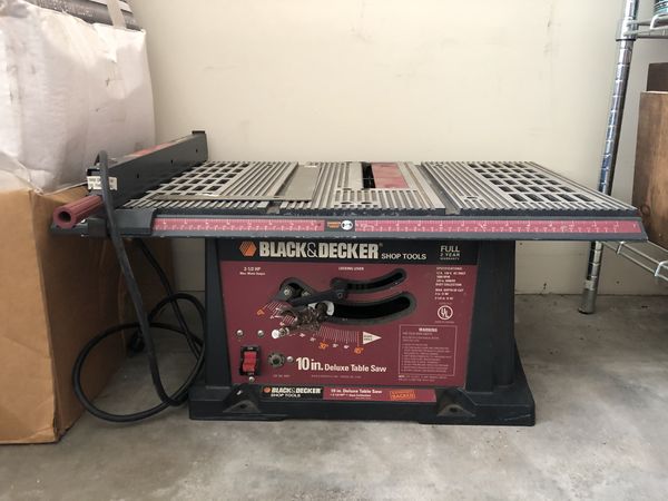 Black & Decker 10” Deluxe Table Saw W/ Fence For Sale In Glendale, CA ...