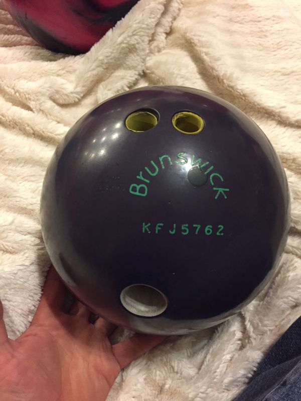 Rhino pro purple 15.4 Brunswick bowling ball for Sale in Winchester, CA
