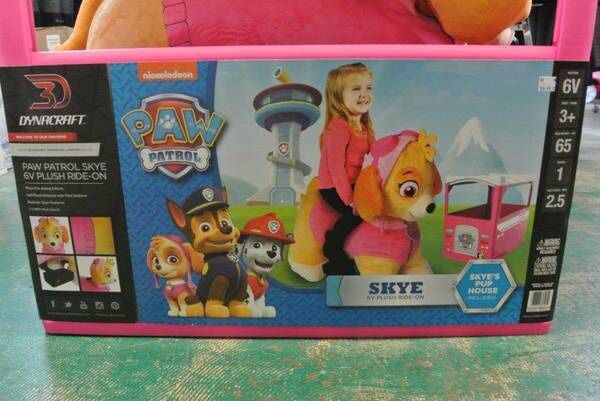 6v plush paw patrol ride on