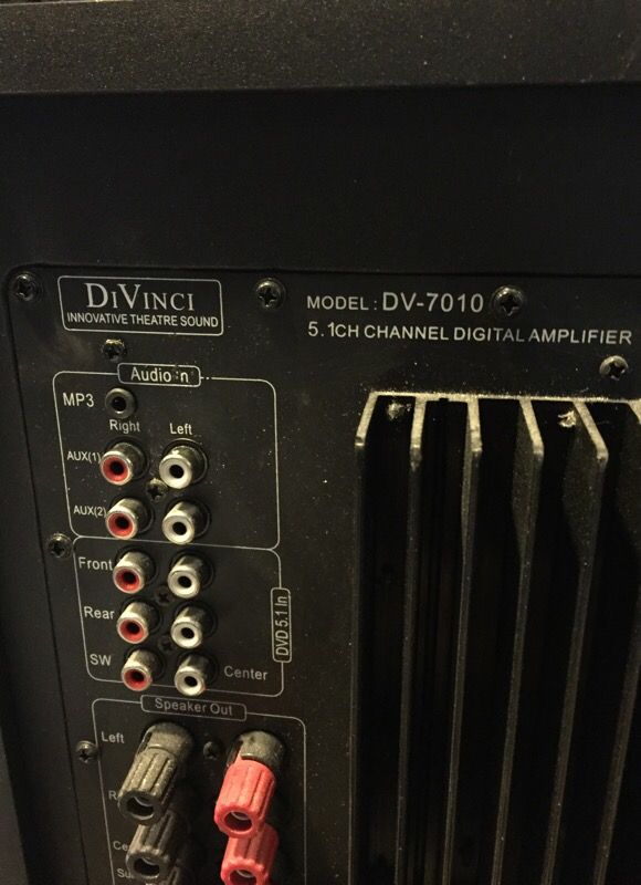 DiVinci DV7010 5.1 CH Surround Sound with 5 speakers for Sale in