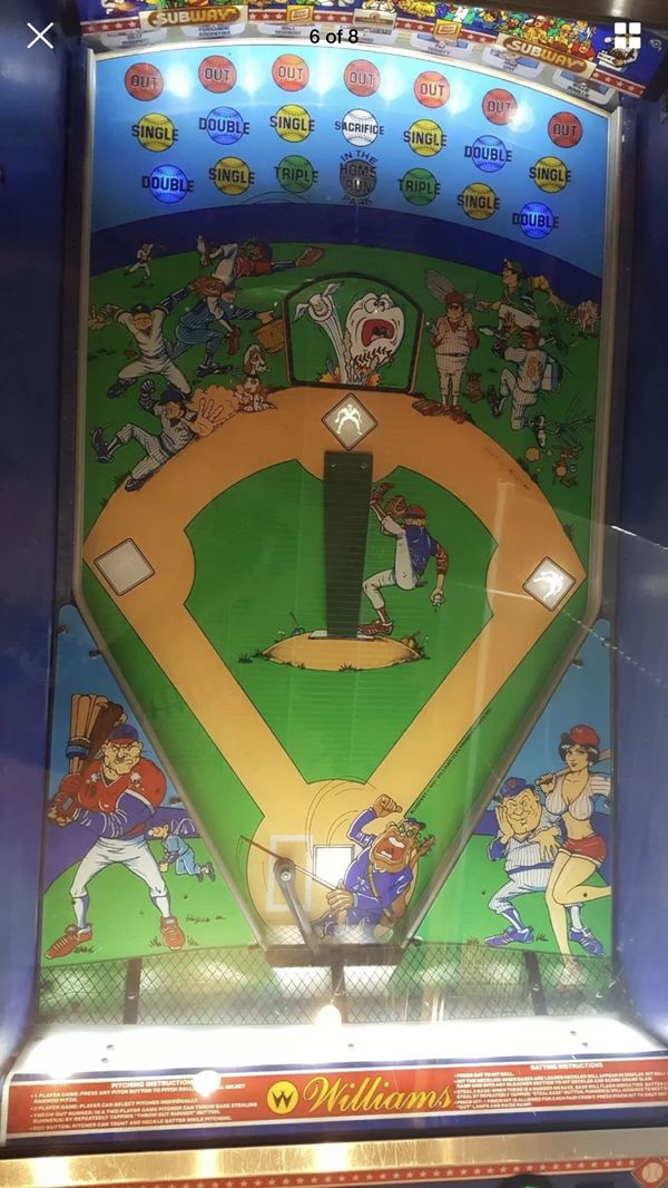 1992 williams slugfest baseball pinball machine