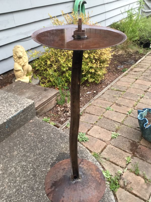 Welded Yard Art Rustic Bird Bath for Sale in WA OfferUp