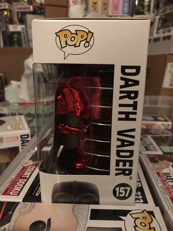 darth vader red chrome funko pop